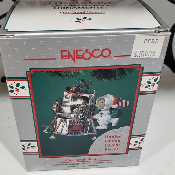 Enesco Treasury Ornament One Small Step NASA Lunar Landing Limited Edition NOS - Picture 1 of 4